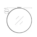 UNICASA FMR-90-MB ALUMINUM FRAMED ROUND MIRROR 900MM MATTE BLACK - Urban Designs Bathroom and Kitchen