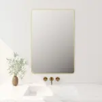 UNICASA FMS-7560-BG ALUMINUM FRAMED RECTANGLE MIRROR 600x750MM BRUSHED GOLD - Urban Designs Bathroom and Kitchen