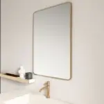 UNICASA FMS-7560-BG ALUMINUM FRAMED RECTANGLE MIRROR 600x750MM BRUSHED GOLD - Urban Designs Bathroom and Kitchen