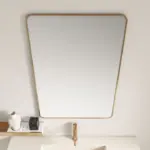 UNICASA FMS-7560-BG ALUMINUM FRAMED RECTANGLE MIRROR 600x750MM BRUSHED GOLD - Urban Designs Bathroom and Kitchen
