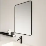 UNICASA FMS-7560-MB ALUMINUM FRAMED RECTANGLE MIRROR 600x750MM MATTE BLACK - Urban Designs Bathroom and Kitchen