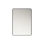 UNICASA FMS-7560-MB ALUMINUM FRAMED RECTANGLE MIRROR 600x750MM MATTE BLACK - Urban Designs Bathroom and Kitchen