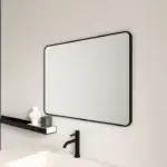 UNICASA FMS-7590-MB ALUMINUM FRAMED RECTANGLE MIRROR 900x750MM MATTE BLACK - Urban Designs Bathroom and Kitchen