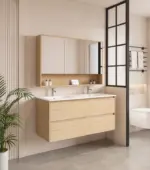 UNICASA HE-120W-TO HERA WALL HUNG VANITY 1200MM TAS OAK - Urban Designs Bathroom and Kitchen