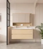 UNICASA HE-120W-TO HERA WALL HUNG VANITY 1200MM TAS OAK - Urban Designs Bathroom and Kitchen