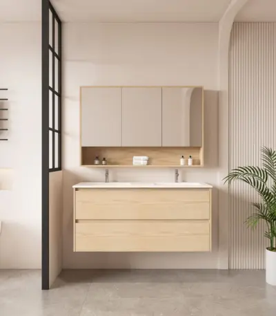 UNICASA HE-120W-TO HERA WALL HUNG VANITY 1200MM TAS OAK - Urban Designs Bathroom and Kitchen