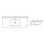 UNICASA HE-120W-TO HERA WALL HUNG VANITY 1200MM TAS OAK - Urban Designs Bathroom and Kitchen