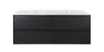 UNICASA HE-150W-BO HERA WALL HUNG VANITY 1500MM BLACK OAK - Urban Designs Bathroom and Kitchen