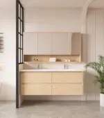 UNICASA HE-150W-TO HERA WALL HUNG VANITY 1500MM TAS OAK - Urban Designs Bathroom and Kitchen