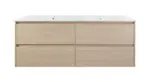 UNICASA HE-150W-TO HERA WALL HUNG VANITY 1500MM TAS OAK - Urban Designs Bathroom and Kitchen