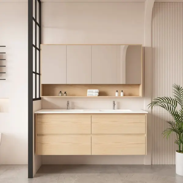 UNICASA HE-150W-TO HERA WALL HUNG VANITY 1500MM TAS OAK - Urban Designs Bathroom and Kitchen