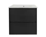 UNICASA HE-60W-BO HERA WALL HUNG VANITY 600MM BLACK OAK - Urban Designs Bathroom and Kitchen