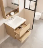 UNICASA HE-60W-TO HERA WALL HUNG VANITY 600MM TAS OAK - Urban Designs Bathroom and Kitchen
