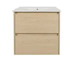 UNICASA HE-60W-TO HERA WALL HUNG VANITY 600MM TAS OAK - Urban Designs Bathroom and Kitchen
