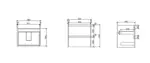 UNICASA HE-60W-TO HERA WALL HUNG VANITY 600MM TAS OAK - Urban Designs Bathroom and Kitchen