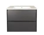 UNICASA HE-75W-BO HERA WALL HUNG VANITY 750MM BLACK OAK - Urban Designs Bathroom and Kitchen