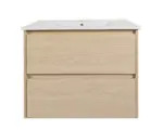 UNICASA HE-75W-TO HERA WALL HUNG VANITY 750MM TAS OAK - Urban Designs Bathroom and Kitchen