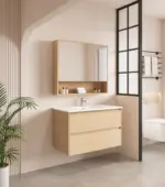 UNICASA HE-90W-TO HERA WALL HUNG VANITY 900MM TAS OAK - Urban Designs Bathroom and Kitchen