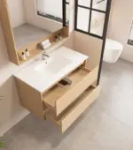 UNICASA HE-90W-TO HERA WALL HUNG VANITY 900MM TAS OAK - Urban Designs Bathroom and Kitchen