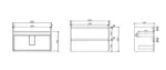UNICASA HE-90W-TO HERA WALL HUNG VANITY 900MM TAS OAK - Urban Designs Bathroom and Kitchen