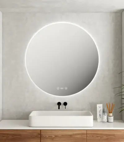 UNICASA LED-75-RD LUNA ROUND FRAMELESS LED MIRROR 750MM - Urban Designs Bathroom and Kitchen