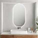 UNICASA LED-9050-O LUNA OVAL FRAMELESS LED MIRROR 500x900MM - Urban Designs Bathroom and Kitchen