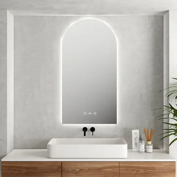 UNICASA LED-9060-A LUNA ARCH FRAMELESS LED MIRROR 900x600MM - Urban Designs Bathroom and Kitchen