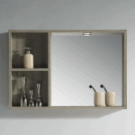 UNICASA MD-90SL MIDI SHAVING MIRROR WITH SHELF COSTA OAK / NORTHERN ALDER - Urban Designs Bathroom and Kitchen