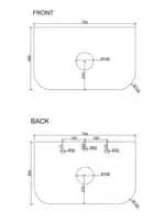 UNICASA ROM-750-MW ROME FLUTED CURVE WALL HUNG VANITY 750MM MATTE WHITE - Urban Designs Bathroom and Kitchen