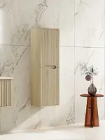 UNICASA TBRH-35120-NO RHEA FLUTED TALL BOY NATURAL OAK - Urban Designs Bathroom and Kitchen
