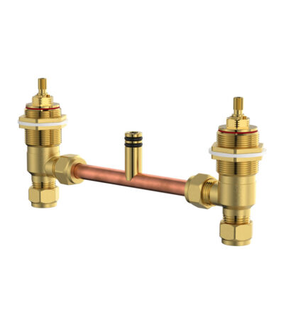 Universal Hob Tap Hot/Cold Breech Set
