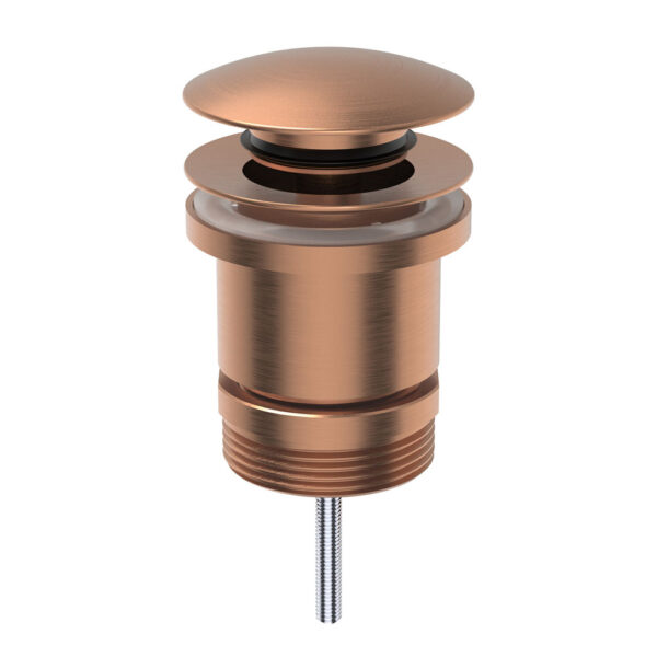 Universal Pop-Up / Pull-Out Basin Waste, Brushed Copper