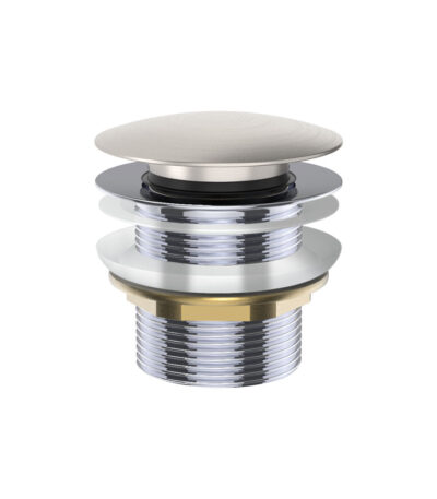 Universal Pull-Out/Pop-Up Brass Cap Bath Waste, Non-Overflow, Brushed Nickel