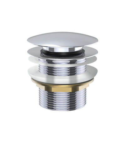 Universal Pull-Out/Pop-Up Brass Cap Bath Waste, Non-Overflow, Chrome