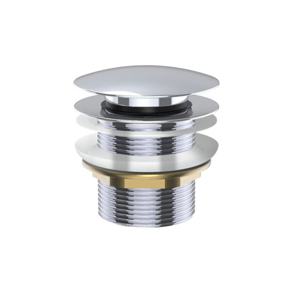 Universal Pull-Out/Pop-Up Brass Cap Bath Waste, Non-Overflow, Chrome
