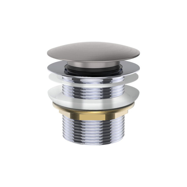 Universal Pull-Out/Pop-Up Brass Cap Bath Waste, Non-Overflow, Gun Metal