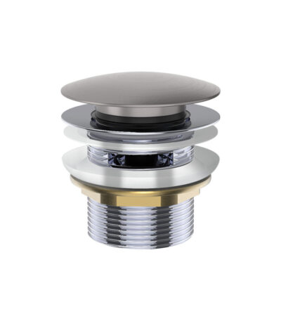 Universal Pull-Out/Pop-Up Brass Cap Bath Waste with Overflow, Gun Metal