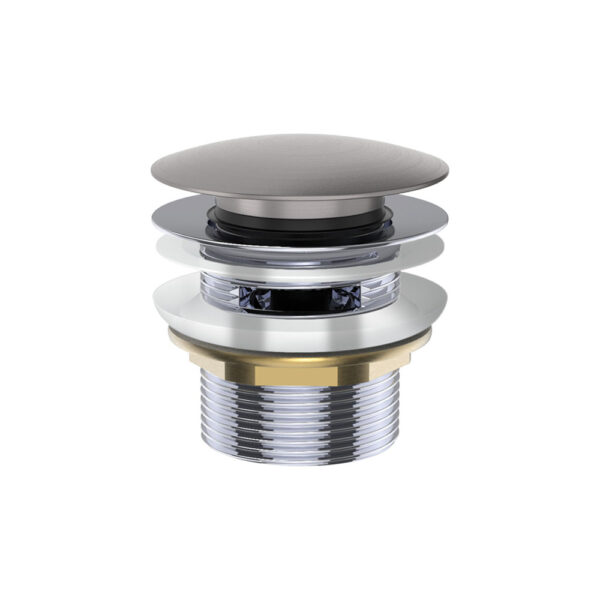 Universal Pull-Out/Pop-Up Brass Cap Bath Waste with Overflow, Gun Metal