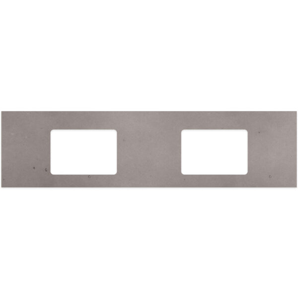 Urban Crete Silica Free Stone Top, Rectangular Full Depth with Double Undermount Basin Holes, 1800mm
