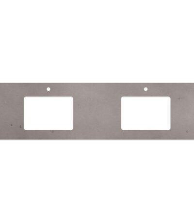 Urban Crete Silica Free Stone Top, Rectangular Full Depth with Double Undermount Basin Hole & Tap Holes, 1800mm