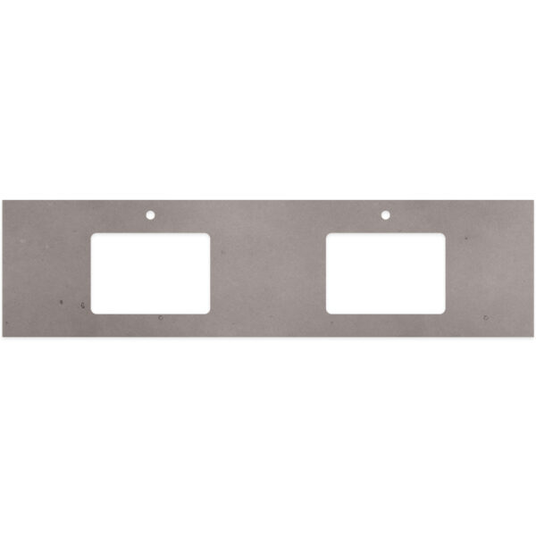Urban Crete Silica Free Stone Top, Rectangular Full Depth with Double Undermount Basin Hole & Tap Holes, 1800mm