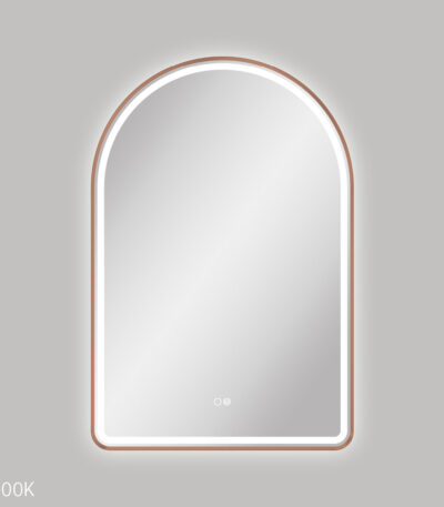  Valentina LED Brushed Copper Framed Mirror, 600 x 900mm