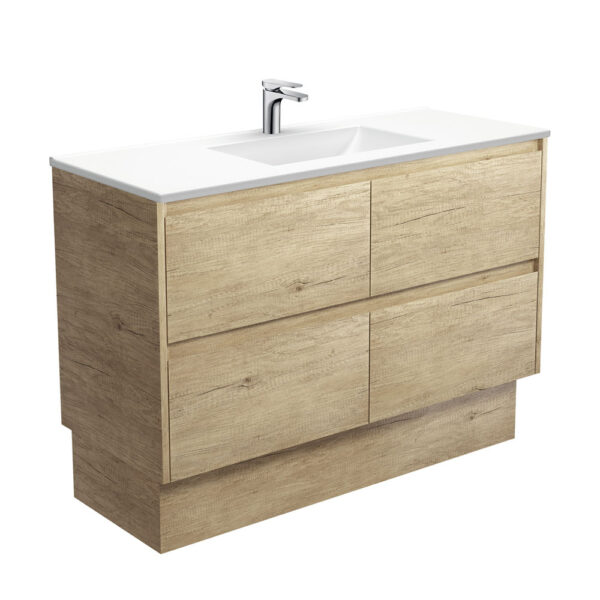 Vanessa Amato 1200 Scandi Oak Vanity On Kick