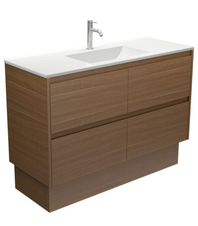 Vanessa Amato 1200 Walnut Vanity On Kick