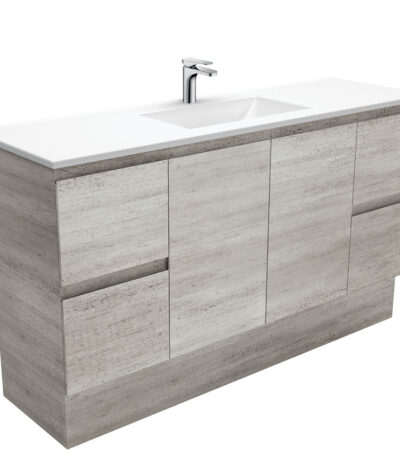 Vanessa Edge Industrial 1500 Single Bowl Vanity On Kickboard