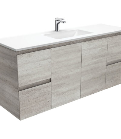Vanessa Edge Industrial 1500 Single Bowl Wall-Hung Vanity