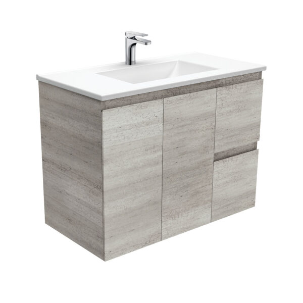 Vanessa Edge Industrial 900 Wall-Hung Vanity