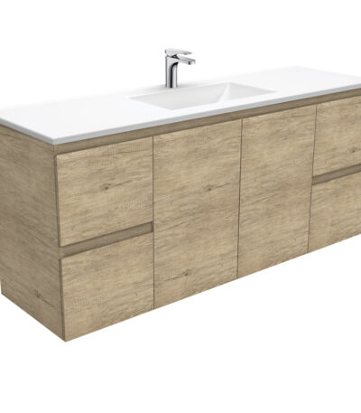 Vanessa Edge Scandi Oak 1500 Single Bowl Wall-Hung Vanity
