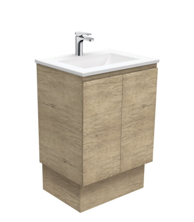 Vanessa Edge Scandi Oak 600 Vanity On Kickboard