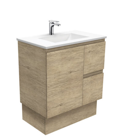 Vanessa Edge Scandi Oak 750 Vanity On Kickboard